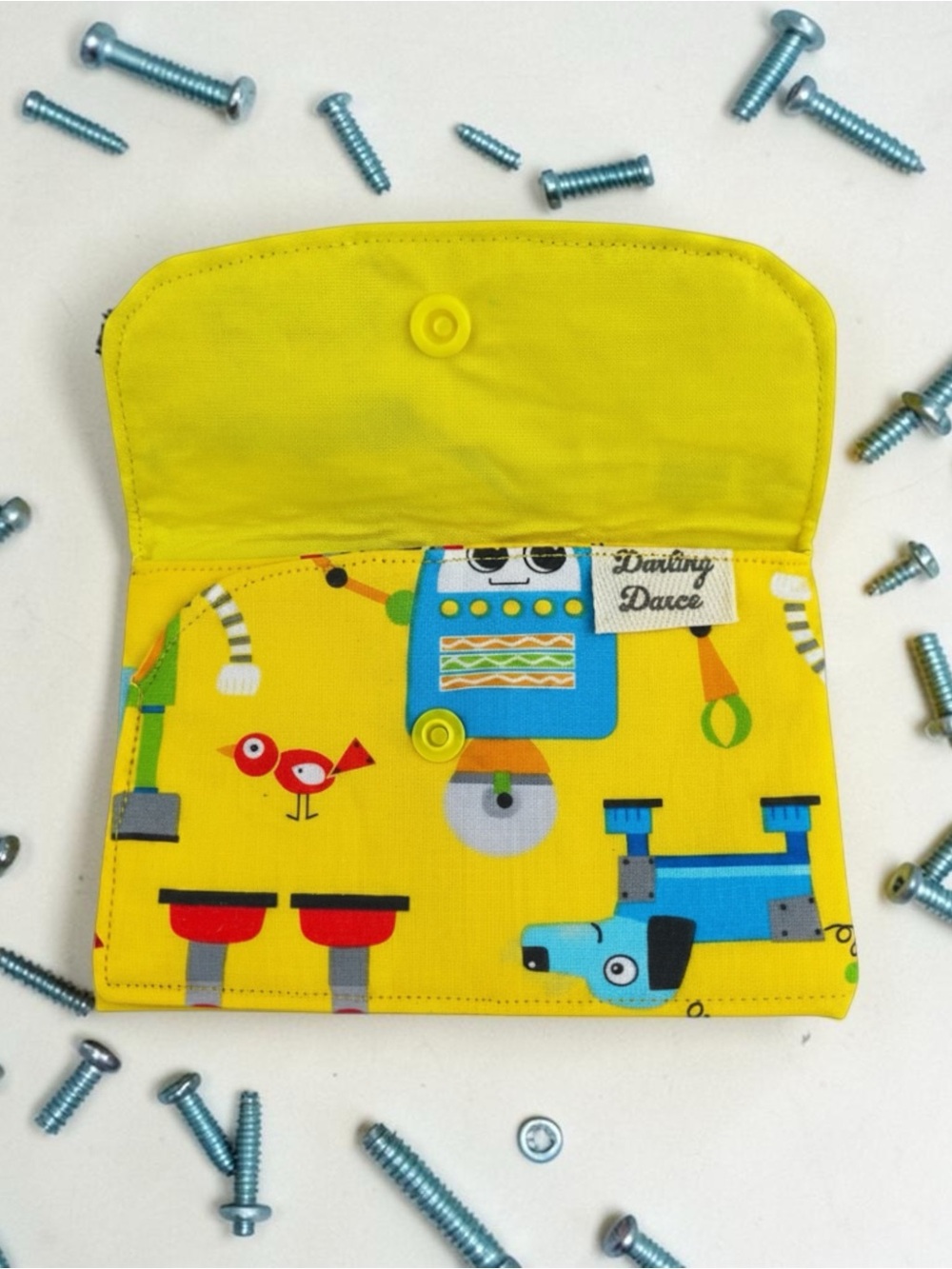 Kids Robot Wallet Gift Card Holder New Handmade by Darling Darce